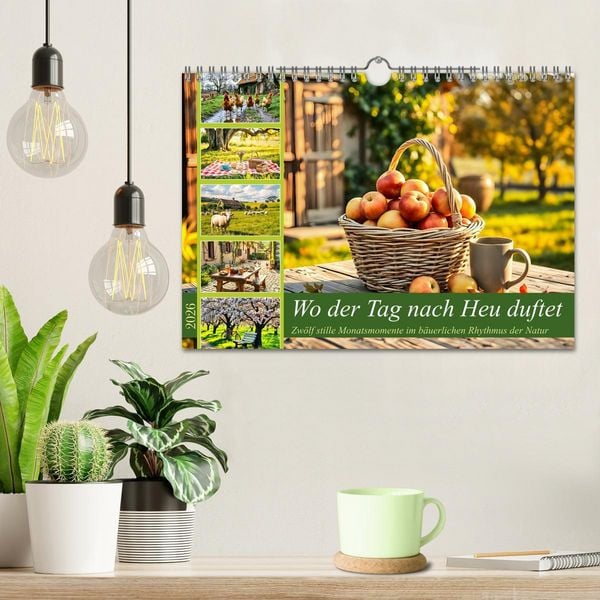 Produktbild: Wo der Tag nach Heu duftet - Zw&ouml;lf stille Monatsmomente im b&auml;uerlichen Rhythmus der Natur (Wandkalender 2026 DIN A4 quer), CALVENDO Monatskalender