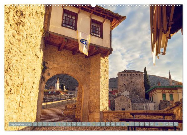 Produktbild: Die Altstadt von Mostar (hochwertiger Premium Wandkalender 2026 DIN A2 quer), Kunstdruck in Hochglanz