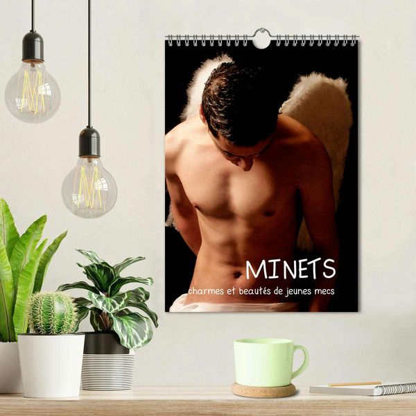 Produktbild: Minets, charmes et beaut&eacute;s de jeunes mecs (Calendrier mural 2026 DIN A4 horizontal), CALVENDO calendrier mensuel