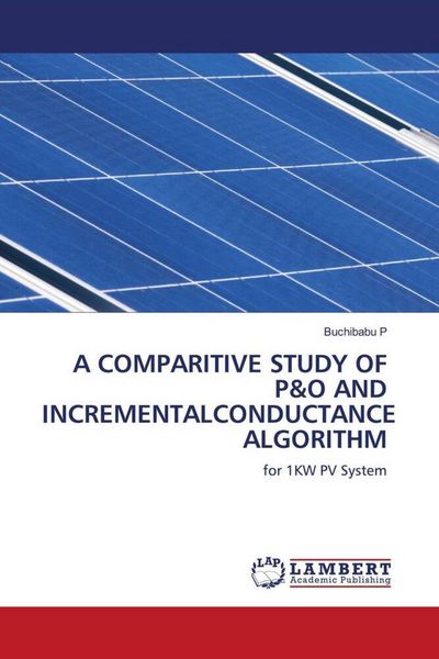 Produktbild: A Comparitive Study Of P&o and Incrementalconductance Algorithm