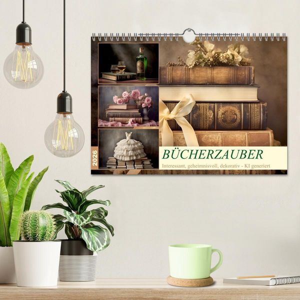 Produktbild: B&uuml;cherzauber (Wandkalender 2026 DIN A4 quer), CALVENDO Monatskalender