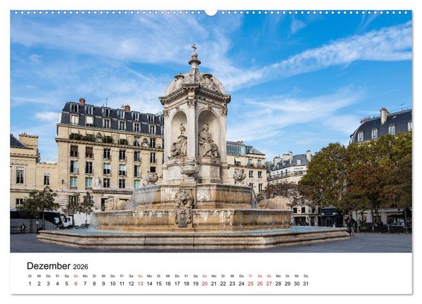 Produktbild: Unterwegs in der franz&ouml;sischen Hauptstadt Paris (Wandkalender 2026 DIN A2 quer), CALVENDO Monatskalender