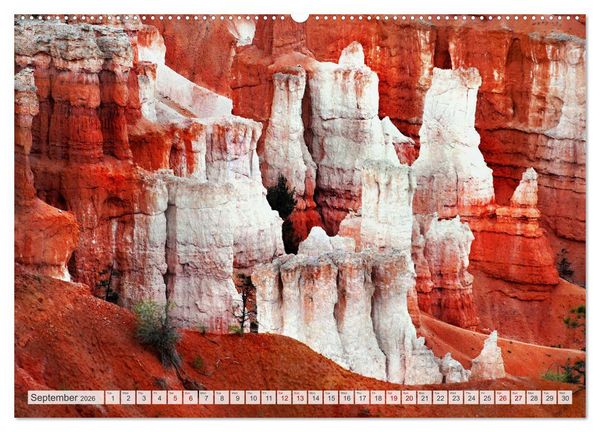 Produktbild: Bryce Canyon, Sunrise and Sunset points (High Quality Premium Wall Calendar 2026 DIN A2 landscape),CALVENDO 12 Month Wall Calendar
