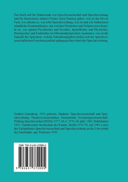 Produktbild: Einf&uuml;hrung in Sprechwissenschaft und Sprecherziehung