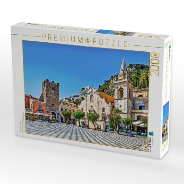 Produktbild: CALVENDO Puzzle Taormina in Sizilien | 2000 Teile Lege-Gr&ouml;&szlig;e 90x67cm Foto-Puzzle f&uuml;r gl&uuml;ckliche Stunden