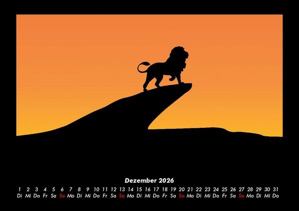 Produktbild: L&ouml;wen in der Wildnis 2026 Fotokalender DIN A3