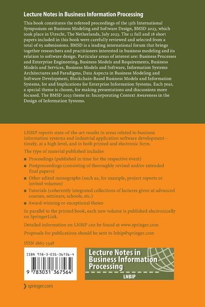 Produktbild: Business Modeling and Software Design