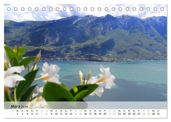 Produktbild: N&ouml;rdlicher Gardasee - Die Regionen um Limone und Malcesine (Tischkalender 2026 DIN A5 quer), CALVENDO Monatskalender