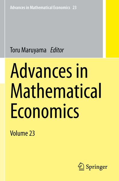 Produktbild: Advances in Mathematical Economics