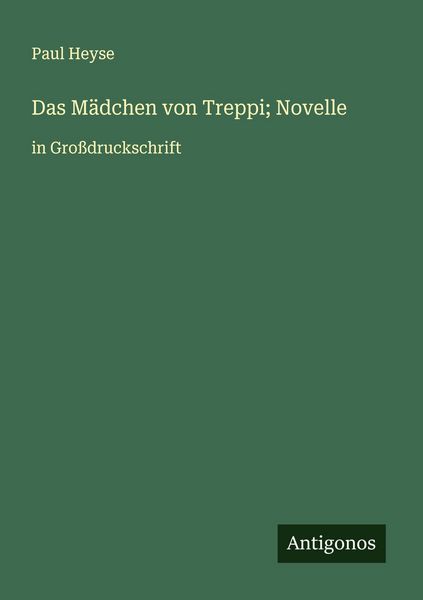Produktbild: Das M&auml;dchen von Treppi; Novelle