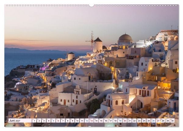 Produktbild: Santorini - Insel im Licht der &Auml;g&auml;is (hochwertiger Premium Wandkalender 2027 DIN A2 quer), Kunstdruck in Hochglanz