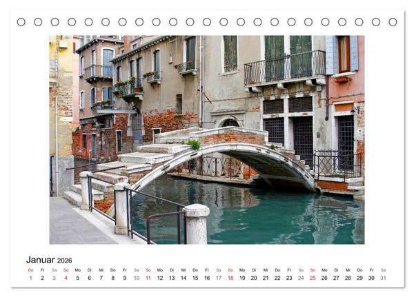 Produktbild: Venedig - Verg&auml;ngliche Sch&ouml;nheit (Tischkalender 2026 DIN A5 quer), CALVENDO Monatskalender