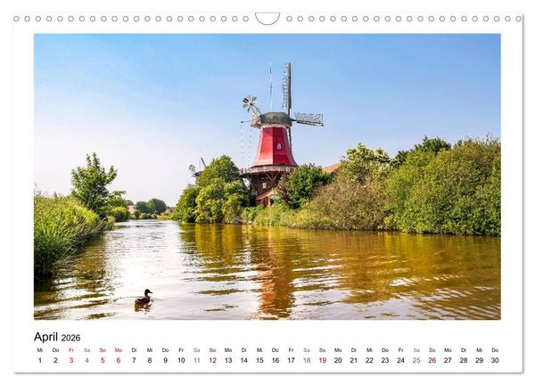 Produktbild: OSTFRIESLAND Weites Land hinterm Deich (Wandkalender 2026 DIN A3 quer), CALVENDO Monatskalender