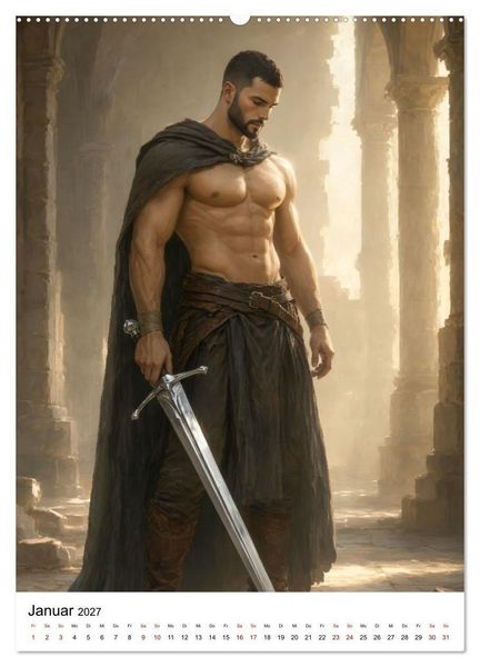 Produktbild: Mysthische M&auml;nner Fantasy (Wandkalender 2027 DIN A2 hoch), CALVENDO Monatskalender