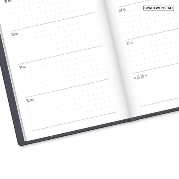 Produktbild: Terminplaner Lederlook 2027 Schwarz