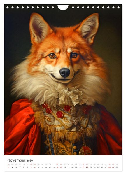 Produktbild: Animal Art - A collection of Renaissance paintings with animal motifs (Wall Calendar 2026 DIN A4 portrait), CALVENDO 12 Month Wall Calendar
