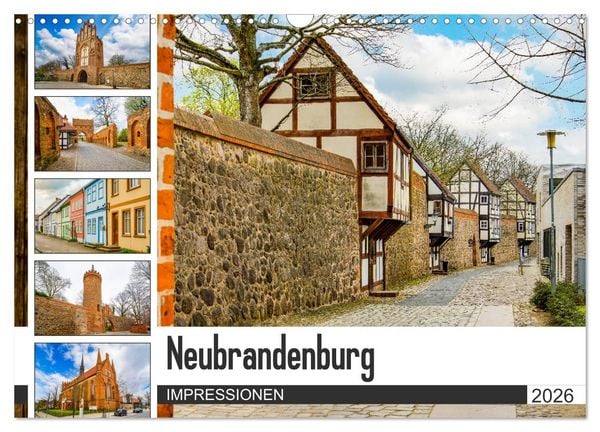 Produktbild: Neubrandenburg Impressionen (Wandkalender 2026 DIN A3 quer), CALVENDO Monatskalender