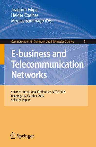 Produktbild: E-business and Telecommunication Networks