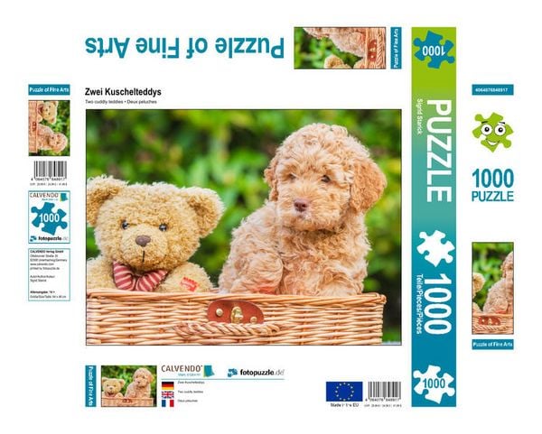 CALVENDO Puzzle Zwei Kuschelteddys | 1000 Teile Lege-Größe 64x48cm Foto-Puzzle für glückliche Stunden