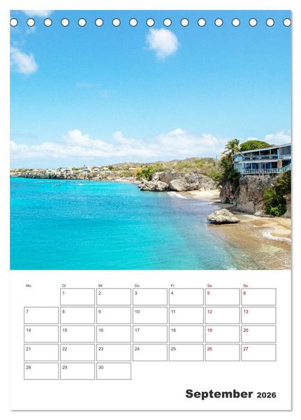 Produktbild: Curacao - Terminplaner (Tischkalender 2026 DIN A5 hoch), CALVENDO Monatskalender