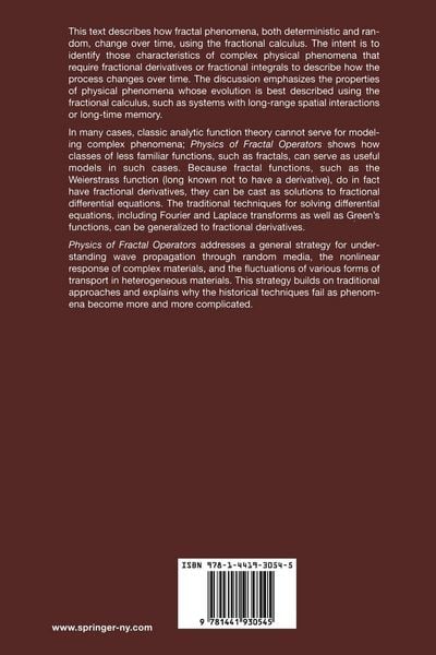 Produktbild: Physics of Fractal Operators