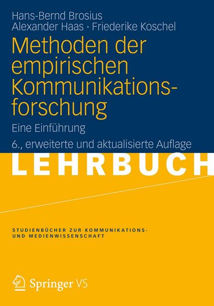 Produktbild: Methoden der empirischen Kommunikationsforschung