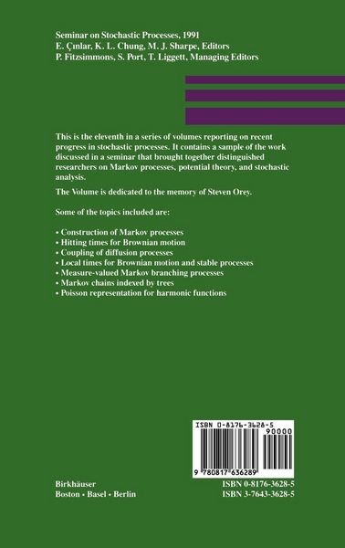 Produktbild: Seminar on Stochastic Processes, 1991
