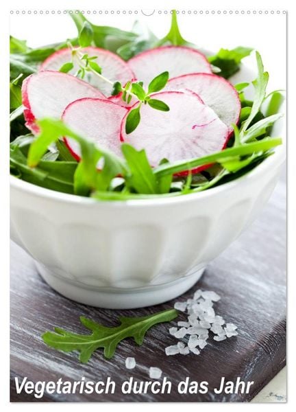 Produktbild: Vegetarisch durch das Jahr / Planer (Wandkalender 2026 DIN A2 hoch), CALVENDO Monatskalender
