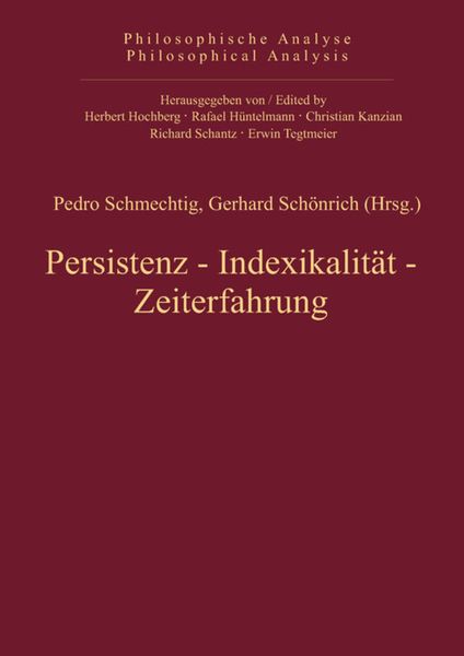 Produktbild: Persistenz, Indexikalit&auml;t, Zeiterfahrung