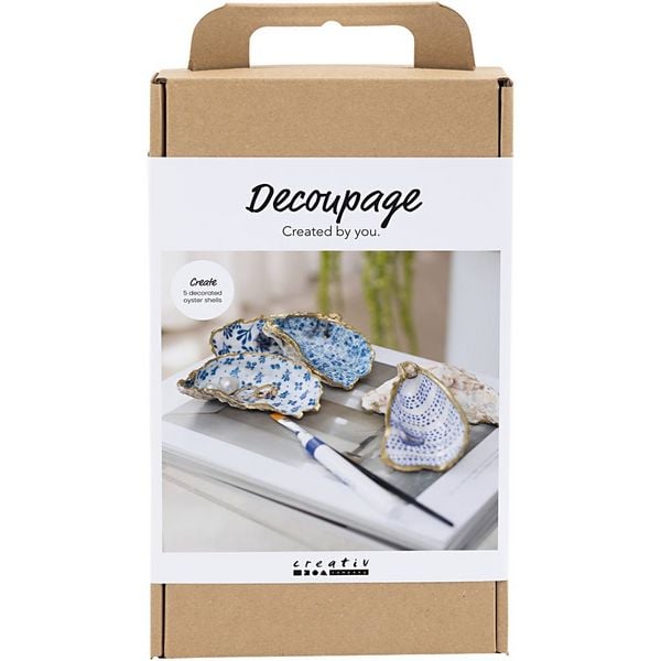 Produktbild: Creativ Company Kreativ Set D&eacute;coupage, Austernschalen, Blau