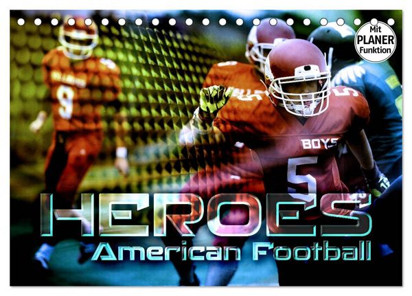 Produktbild: HEROES - American Football (Tischkalender 2026 DIN A5 quer), CALVENDO Monatskalender