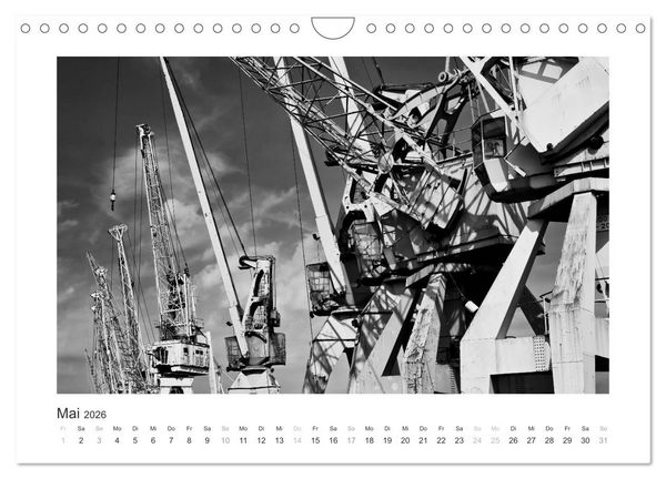Produktbild: Hamburg in schwarz-weiss (Wandkalender 2026 DIN A4 quer), CALVENDO Monatskalender