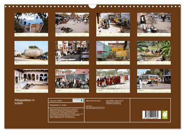 Produktbild: Alltagsleben in Indien (Wandkalender 2026 DIN A3 quer), CALVENDO Monatskalender