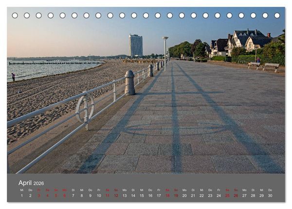 Produktbild: L&uuml;becker Bucht - Travem&uuml;nde - Niendorf - Timmendorf (Tischkalender 2026 DIN A5 quer), CALVENDO Monatskalender