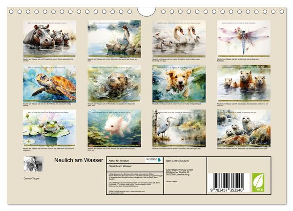 Produktbild: Neulich am Wasser (Wandkalender 2026 DIN A4 quer), CALVENDO Monatskalender