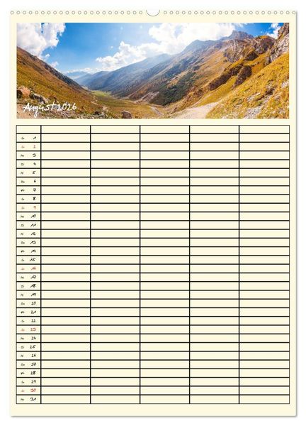 Produktbild: Urlaubsparadiese - Familienplaner (hochwertiger Premium Wandkalender 2026 DIN A2 hoch), Kunstdruck in Hochglanz