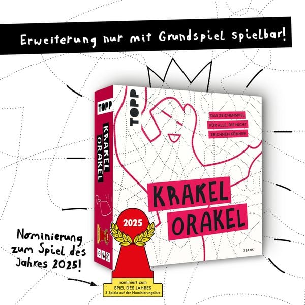 Produktbild: Krakel-Orakel &Uuml;18-Erweiterung &ndash; Hei&szlig;e Orakelkarten, neue Krakelstifte