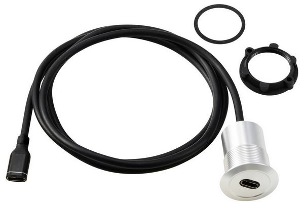 Produktbild: TRU COMPONENTS USB-C&reg; (3.1) Buchse/Buchse 1m Kabel silber TC-13376300 Inhalt: 1St.