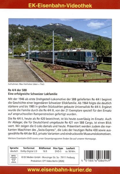 Produktbild: Re 4/4 der SBB - Eine erfolgreiche Schweizer Lokfamilie