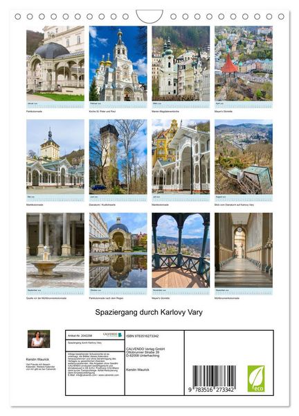 Produktbild: Spaziergang durch Karlovy Vary (Wandkalender 2026 DIN A4 hoch), CALVENDO Monatskalender