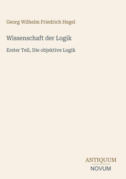 Produktbild: Wissenschaft der Logik