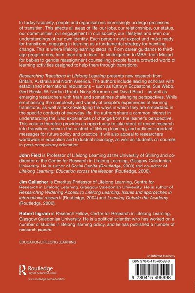 Produktbild: Researching Transitions in Lifelong Learning