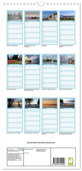 Produktbild: Familienplaner 2027 - Zauberhafter Westlicher Bodensee mit 5 Spalten (Wandkalender, 21 x 45 cm) CALVENDO
