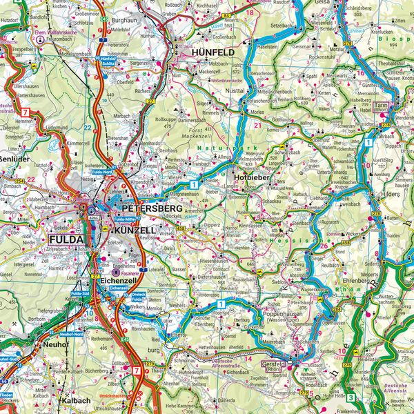 Rhön, Motorradkarte 1:200.000, freytag & berndt