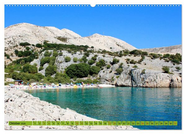 Produktbild: Istrien und Insel Krk - Impressionen eines kroatischen Sommers (Wandkalender 2026 DIN A2 quer), CALVENDO Monatskalender
