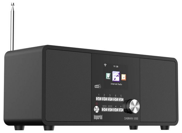 Produktbild: Imperial Dabman i200 V2 Internet Tischradio DAB+, UKW, Internet AUX, USB, LAN, Internetradio Schwarz