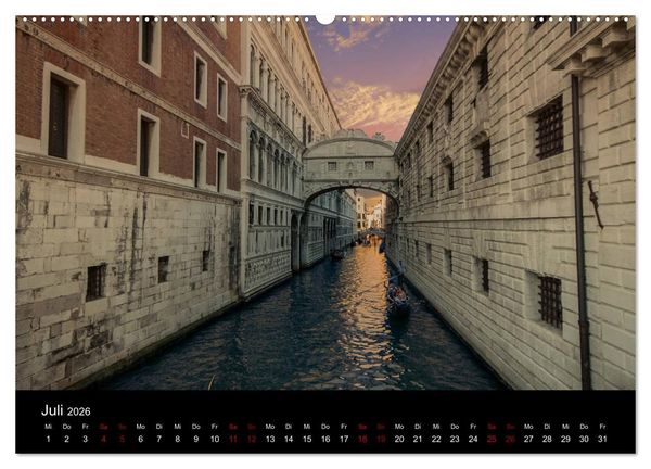 Produktbild: Momenti di Venezia - Venezianische Momente (Wandkalender 2026 DIN A2 quer), CALVENDO Monatskalender