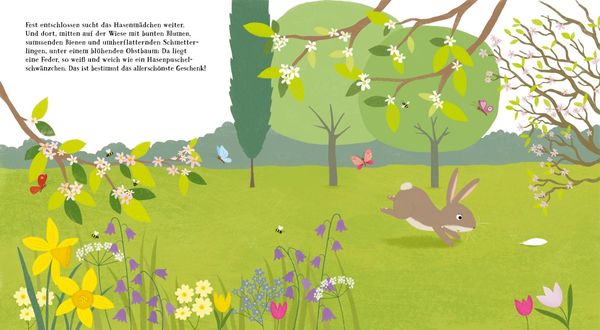 Der Hase entdeckt den Frühling