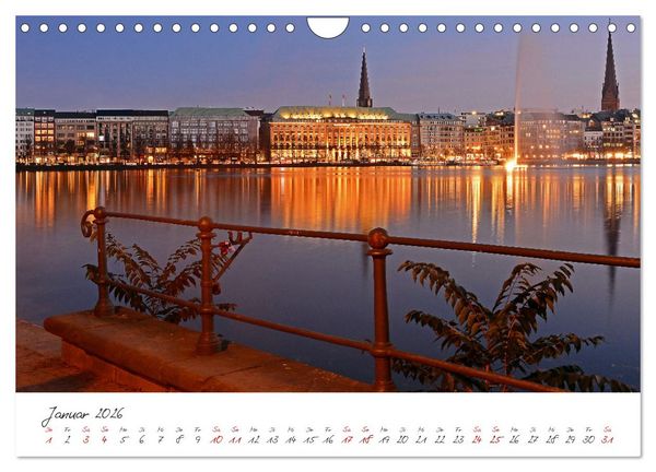 Produktbild: Alsteransichten in Hamburg (Wandkalender 2026 DIN A4 quer), CALVENDO Monatskalender