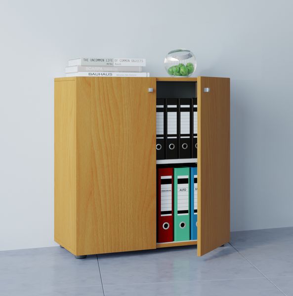 Produktbild: B&uuml;roschrank B&uuml;cher Ordner Aktenschrank Lona 2fach